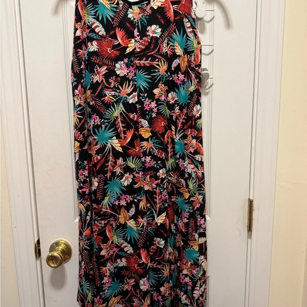 Grace and Lace Tiered Mesh Floral Sleeveless Tank Dress - Picture 3 of 4